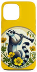 Coque pour iPhone 13 Pro Max Lemur jouant d'une clarinette Illustration Mignon Band Class Art