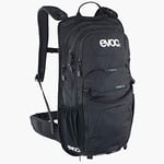 Evoc STAGE 12 technical daypack Backpack for outdoor activities (AIR FLOW CONTACT System, adjustable shoulder straps, tool compartment with access, hydration bladder compartment), Black