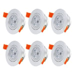 Led Einbauleuchte Wohnzimmer Decken Leuchte Lampe Spot Strahler (6pcs Kaltweiß) [Energieklasse a++] - Swanew