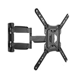 BRATECK 23''-55'' Full motion TV wall mount bracket. Extend, tilt and swivel. VESA Support up to: 400x400 Max load: 35kg. Profile: 49-515mm. Hidden cable management. Colour: Black. (p/n: LPA50-443)