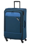 paklite Valise Souple à 4 roulettes, Taille L, avec Pli D'Extension + Serrure TSA, Série de Bagages Derby : Valise Trolley Élégante Au Look Bicolore, 77 Cm, 102 litres (Extensible à 115 litres)