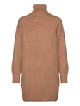 Mango Turtle Neck Knit Dress Brun