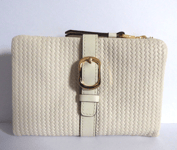 Radley Ebury Weave Ivory Leather Medium Purse BNWT & Dust Bag