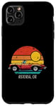 Coque pour iPhone 11 Pro Max Astoria OR USA Voiture de sport rétro Coucher de soleil Design vieilli