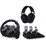 Volant + Pédalier Logitech Volant G29 + Casque G435 Noir