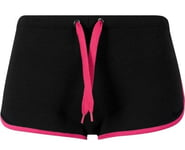 Urban Classics Hotpants dam (Svart/rosa,M)