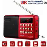 Mini FM Radio Portable LCD Digital Speaker USB SD TF Card Mp3 Speaker Player UK