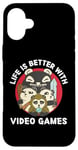 Coque pour iPhone 16 Plus La vie de jeu Kawaii Panda est meilleure avec les jeux vidéo