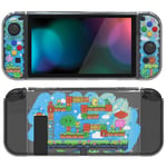 PlayVital Coque de Protection Joycon pour Switch Console,Housse en TPU pour Switch,Coque pour Switch,Housse de Protection pour Switch avec Capuchon Bouton ABXY Direction-Aventure des Blocs