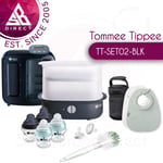 Tommee Tippee Ultimate Feeding Kit│Electric Steam Steriliser-Bottle Warmer│Black