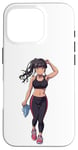 Coque pour iPhone 16 Pro Anime et manga Style Fille portant des vêtements de sport