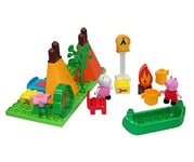 Big 800057143 PP Set Peppa Pig BLOXX Construction Toys Camping PLAYSET with 25 PCS, Green, Orange, Red, White, Pink, Blue, Bran, M