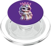 Alexa Adorable motif licorne pour filles Nom Alexa PopSockets PopGrip pour MagSafe