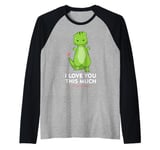 I Love You So Very Dinosaur T-Rex Dinosaur Valentine's Day Raglan Baseball Tee