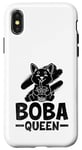 Coque pour iPhone X/XS Boba Queen - Thé au lait pour chien - Pour amoureux des perles