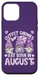 Coque pour iPhone 12 mini Purple Birthday Party Gnomes For Women And Girls August Bday