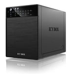 ICY BOX RAID-kabinett för 4x3.5" SATA-HDD, USB3/eSATA, Hot Swap, svart