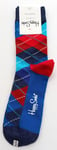 Ladies, Bright Coloured, Argyle, Happy Socks, Size 3.5 - 6.5 UK