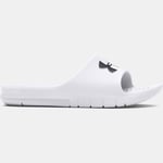 Claquettes Under Armour Core PTH unisexes Blanc / Blanc / Noir 42.5