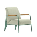 Vitra - Fauteuil de Salon, Prouvé Blé Vert, Natural Oak, Fabric Cat. F100 Nubia Col. 03 Cream/Sand - Fåtöljer - Jean Prouvé - Beige - Metall/Trä/Skum