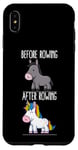 Coque pour iPhone XS Max Avant et après Rowing Unicorn Rower