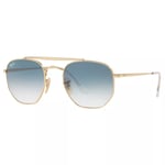 Ray-Ban RB3648 Women's The Marshal Square Sunglasses, Gold/Blue Gradient