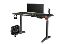 Spillepult Ultradesk Level Gaming Skrivebord, Motorisert, Justerbar Høyde 730-1240 Mm, Svart Med Grønn Matte