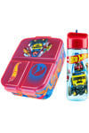 Hot Wheels Kids Compartment Lunch Box and Bottle Set