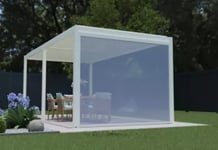 Store latéral manuel pour pergola Cameo autoportante l. 2,88m Blanc