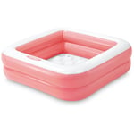 Intex - Piscine gonflable carrée Saumon