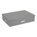 Bigso Box of Sweden 634154141 Boîte de Rangement avec 12 Diviseurs Panneau de Fibre Gris 31 x 43 x 10,5 cm