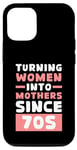 Coque pour iPhone 15 Pro Transformer les femmes en mères depuis 70s fier papa fête des pères