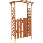 Tonnelle de jardin Tonnelle Barnum Pergola avec portail 116x40x204 cm Bois de sapin massif 30283