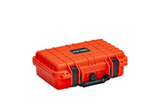 MEIJIA Portable All Weather IP67 Waterproof Protective Hard Case, Small Camera Case,Dry Case with Customizable Foam,Fit Use of Drones, Camera,Equipments, 11.65 ”x8.35”x3.78” (Orange)