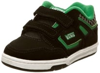Vans Toddler Knightro Black/Green Fashion Sports Skate Shoe Vma6Yj7 8 Child UK