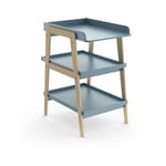 Table a langer tsuga - Bois massif et mdf - L.58 x P.71,1 x H.101,2 cm - Pour matelas 50x70 cm - Bleu orage