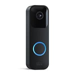 Certified Refurbished Blink Video Doorbell | Two-way audio, HD video, motion and chime app alerts, easy setup, weather resistant and Alexa enabled — wired or wire free (Black)