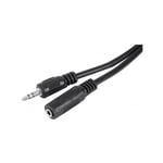 Exertis Connect - Rallonge stéréo Jack 3.5 mm noire - 5 m (108451)