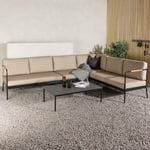 Venture Home Soffgrupp Pehnna Corner Loungeset Steel - Black / Sand 6068-001