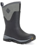 Muck Boot Womens Wellies Arctic Ice mid Slip On black grey geometric UK Size