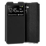 Cool Flip Cover Case for Samsung A145 Galaxy A14 / A14 5G Smooth Black