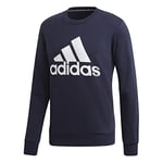 Adidas Men Must Haves Badge of Sport Crew French Terry Sweatshirt - Legend Ink/White, Large