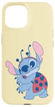 Coque pour iPhone 15 Disney Lilo & Stitch Cute Pastel Spring Ladybug Stitch