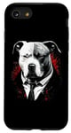 Coque pour iPhone SE (2020) / 7 / 8 Pitbull Dog Gangster en costume Funny Mob Boss sur le thème