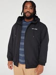 Jack & Jones Plus Rush Hooded Bomber Jacket - Black, Black, Size 3Xl, Men