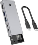 Boîtier SSD M2 NVME Station d'accueil avec USB C Hub 5en1,Adaptateur USB M.2,10Gpbs USB 3.2 Gen2 M.2 NVMe et SATA SSD Adaptateur,Chargeur Rapide PD 100W,HDMI 4K@60Hz,Aluminium(Q336)