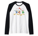 Disney DuckTales Huey Dewey & Louie Left Chest Raglan Baseball Tee