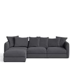 NO GA - Pavarotti 3-Seater with Ottoman - Shadow Dark Grey - Soffor - NO GA Studio