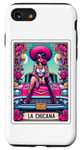Coque pour iPhone SE (2020) / 7 / 8 La Chicana Carte de tarot humoristique femme mexicaine tatouage féministe
