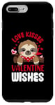 iPhone 7 Plus/8 Plus Love Kisses Valentine Wishes Sloth Valentine's Day Couple Case